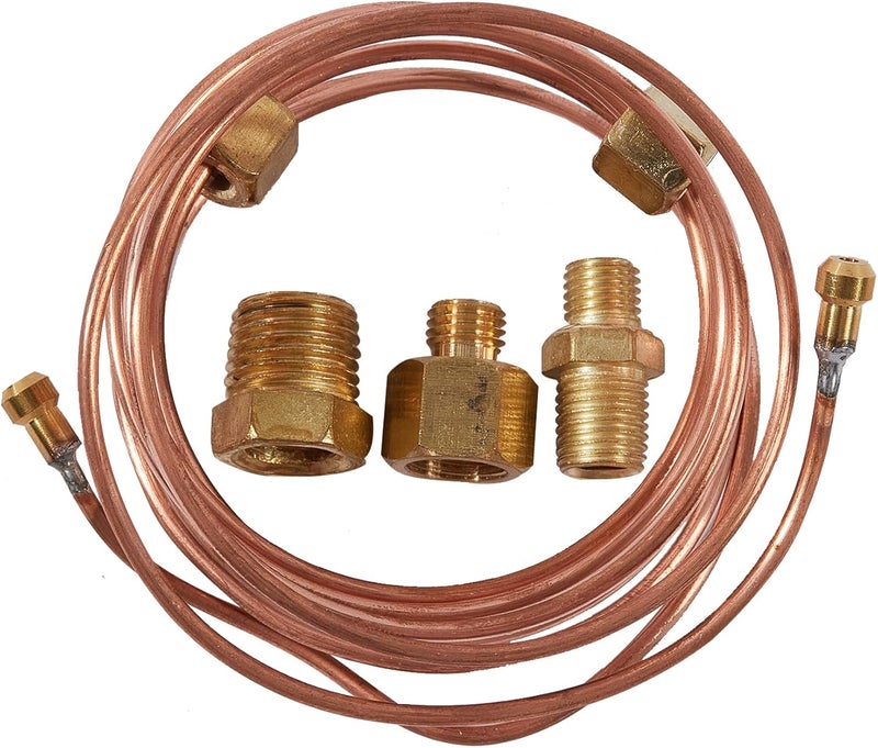 Autycle 72" Mechanical Oil Pressure Gauge Copper Line Tubing Kit w/Fitting - Image 1